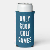 "Only Good Golf Games" Grappig citaat - Blauw & Wi Seltzer Blikjeskoeler (Seltzer Voorkant)