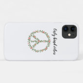 "Only Kind Vibes" Bloemen Vredesbord iPhone Case (Achterkant (horizontaal))