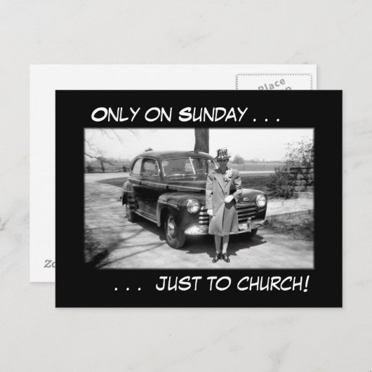 Only on Sunday. . Briefkaart (Voorkant / Achterkant)