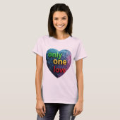 Only One Love – Reggae-Inspired Heart Art T-shirt (Voorkant volledig)