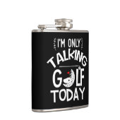 "Only Talk Golf Today" Aangepaste Golf Cadeaufles Heupfles (Rechts)