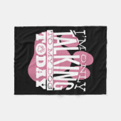 Only Talking To My Dog Today Funny Dog Lover Quote Fleece Deken (Voorkant (Horizontaal))