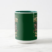 Only The Best Father Ride Motorcycles, Have Beards Tweekleurige Koffiemok (Center)