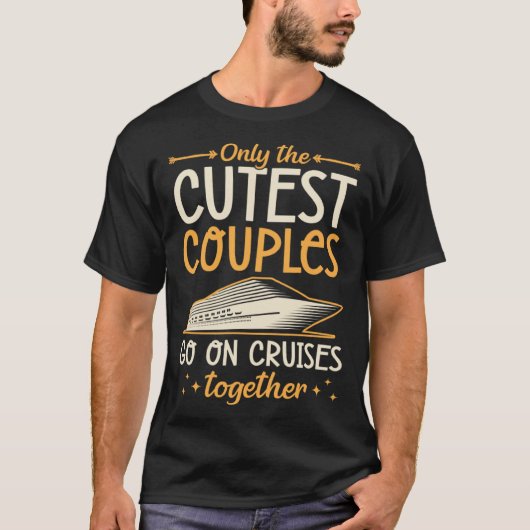 Only The Cutest Couples Go On Cruises Together Mat T-shirt (Voorkant)