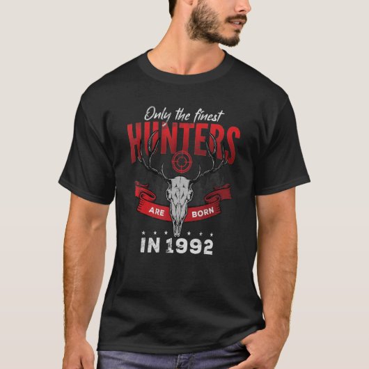 Only the finest Hunters are Born in 1992 T-shirt (Voorkant)
