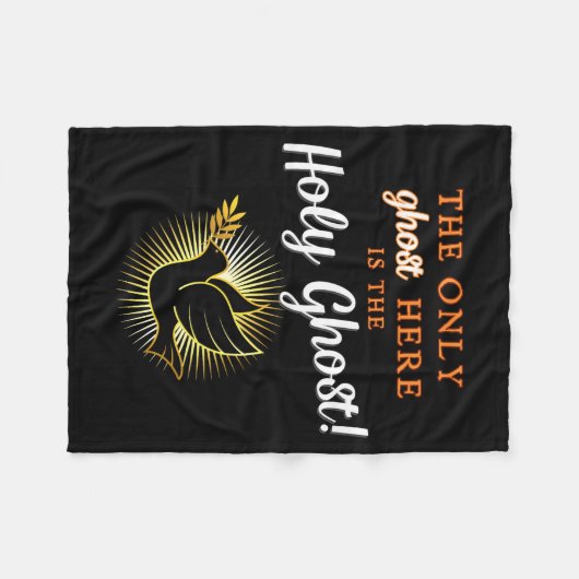 Only The Holy Ghost - Funny Anti Halloween Christi Fleece Deken (Voorkant (Horizontaal))