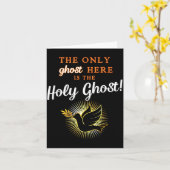 Only The Holy Ghost - Funny Anti Halloween Christi Kaart (Gele Bloem)