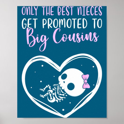 Only The Nieces Get Promoted To Big Cousins Baby C Poster (Voorkant)