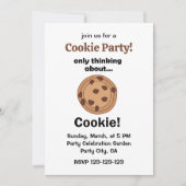 Only Thinking About Cookie Funny Food Party Kaart (Voorkant)