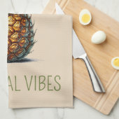 "Only Tropical Vibes" Ananas theedoek (Quarter Fold)