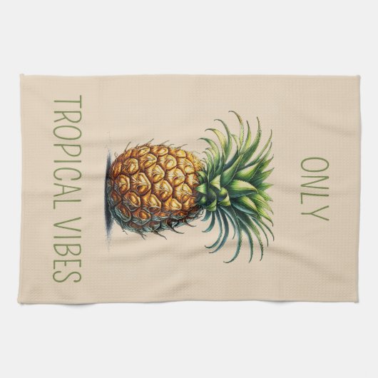 "Only Tropical Vibes" Ananas theedoek (Horizontaal)