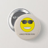 Only with you ronde button 5,7 cm (Voorkant /achterkant)