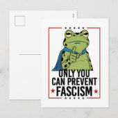 Only you Can Prevent Facism Democratic USA Patriot Feestdagenkaart (Voorkant / Achterkant)