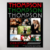 Only You Photo Collage Couples Christmas Cture  Poster (Voorkant)