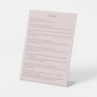 Only You Reclamebord Met Voetstuk