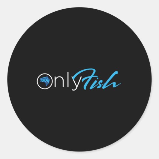 Onlyfish Vis T-shirt Ronde Sticker (Voorkant)