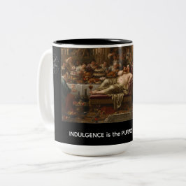 Onmatigheid is het doel van het leven tweekleurige koffiemok