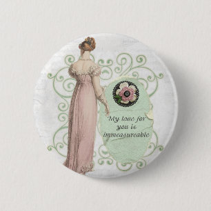 Onmeetbare liefde ronde button 5,7 cm