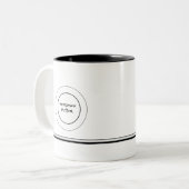 Onmenselijke Button 11 oz. KoffieMok. Tweekleurige Koffiemok (Voorkant links)