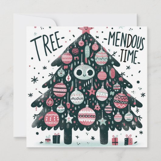 onmetelijke tijd feestdagenkaart (Voorkant)