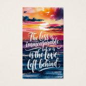 Onmetelijke zonsondergang Memorial Prayer Kaart (Voorkant)