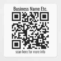 Onmiddellijk bewerkbare QR-code en bedrijfsnaam, e