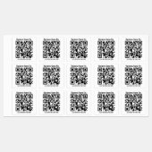 Onmiddellijk bewerkbare QR-code en bedrijfsnaam, e Labels (Vel)