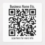 Onmiddellijk bewerkbare QR-code en bedrijfsnaam, e Labels (Design 2)