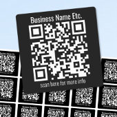 Onmiddellijk bewerkbare QR-code en bedrijfsnaam, e Labels