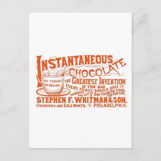 Onmiddellijk chocolade! briefkaart (Voorkant)