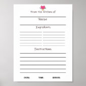 Onmiddellijk downloaden Receptenblad of Poster (Voorkant)