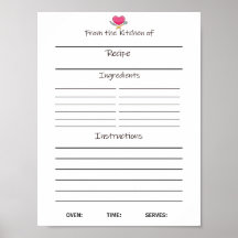 Onmiddellijk downloaden Receptenblad of