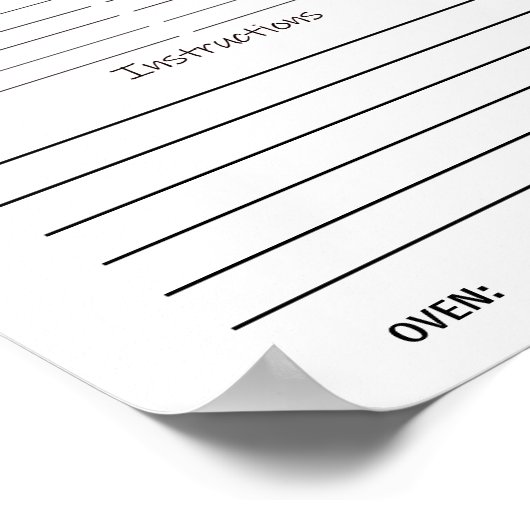 Onmiddellijk downloaden Receptenblad of Poster (Hoek)