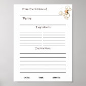 Onmiddellijk downloaden Receptenblad of Poster (Voorkant)