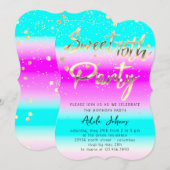 Onmiddellijk downloaden van gouden oceaan op feest kaart (Voorkant / Achterkant)