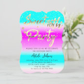 Onmiddellijk downloaden van gouden oceaan op feest kaart (Staand voorkant)