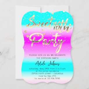 Onmiddellijk downloaden van gouden oceaan op feest kaart