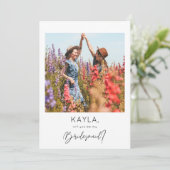 Onmiddellijk foto Mijn Bridesmaid-voorstel Kaart (Staand voorkant)