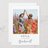 Onmiddellijk foto Mijn Bridesmaid-voorstel Kaart (Voorkant / Achterkant)