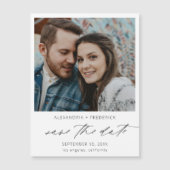 Onmiddellijk Foto White Chic Save the Date Magnet (Voorkant)