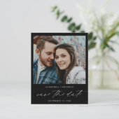 Onmiddellijk foto zwart-wit Bargin Save the Date (Staand voorkant)
