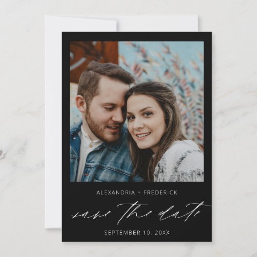 Onmiddellijk foto zwart-wit opslaan Datum Kaart (Voorkant)