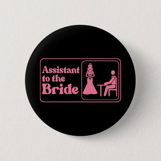 Onmiddellijk Naar De Bruid Roze Bachelorette Feest Ronde Button 5,7 Cm (Voorkant)