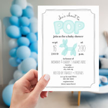Onmiddellijk Pop Blue Balloon Animal Baby shower