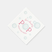 Onmiddellijk Pop Bubbles Baby shower Roze Servet (Hoek)