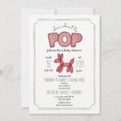 Onmiddellijk Pop Red Balloon Animal Baby shower Kaart (Voorkant)
