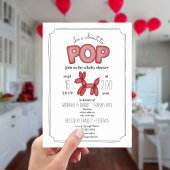 Onmiddellijk Pop Red Balloon Animal Baby shower Kaart