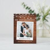 Onmiddellijke aankondiging van het huwelijk van he briefkaart (Staand voorkant)