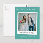 Onmiddellijke camera Aankondiging van fotoweddensc Briefkaart (Voorkant / Achterkant)