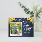 Onmiddellijke camera Blauwe Hout Zonnebloemen spar Briefkaart (Staand voorkant)